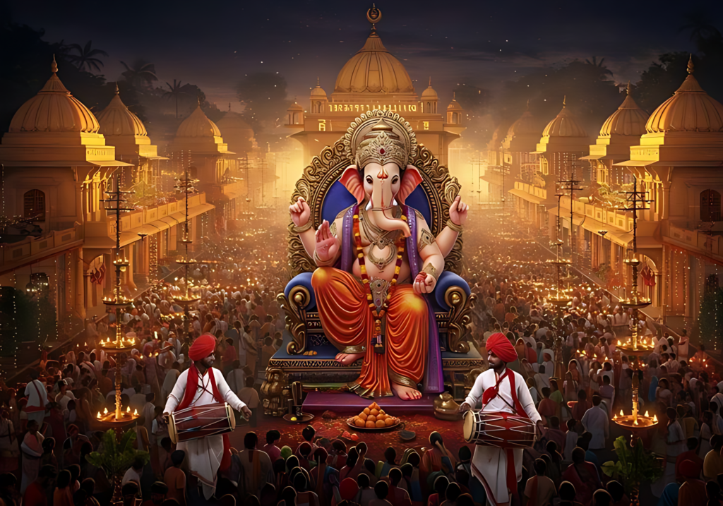 Ganeshotsav (Ganesh Festival) f1f9b5f43009e35858dac2f3709646ca imgupscaler.ai v1(fast) 2k